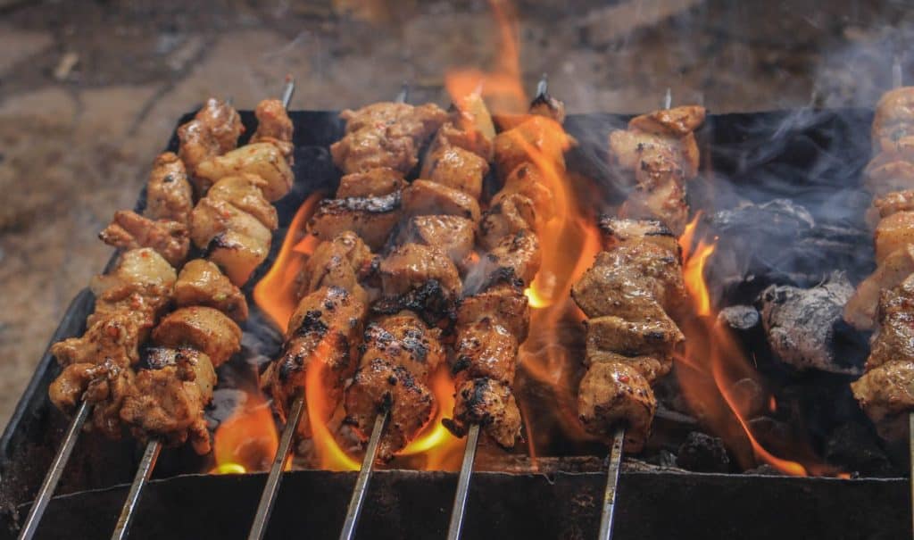 Image of Grilled Meats on Skewers