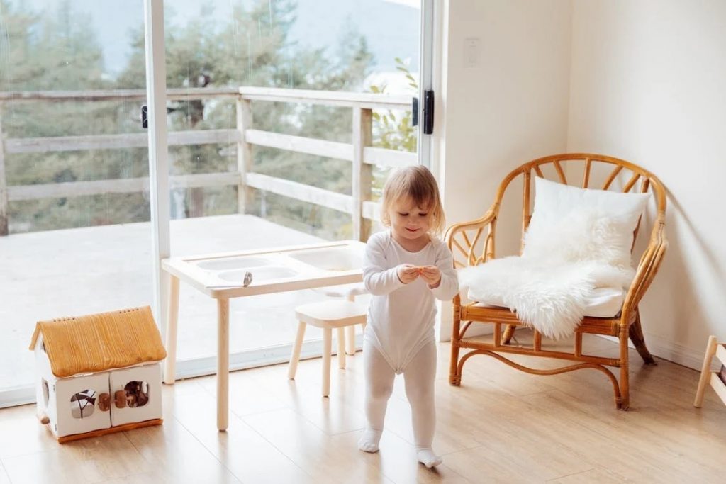 Image of Girl Playing In The Living Room