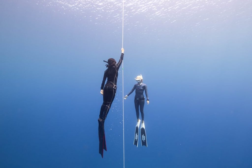 Image of people diving underwater