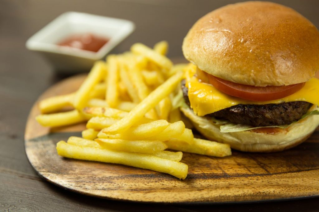 Image of burger and fries