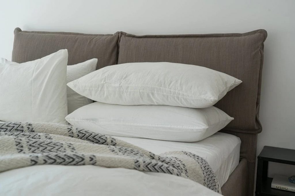 Image of White Pillows on a Bed