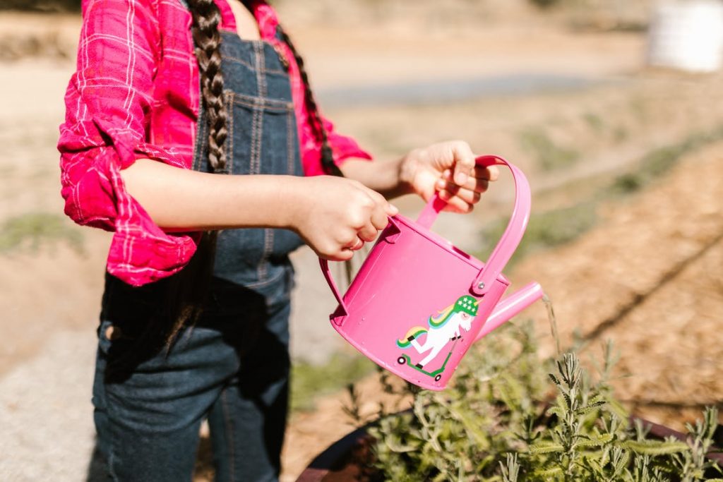 Image of Holding a Watering Can