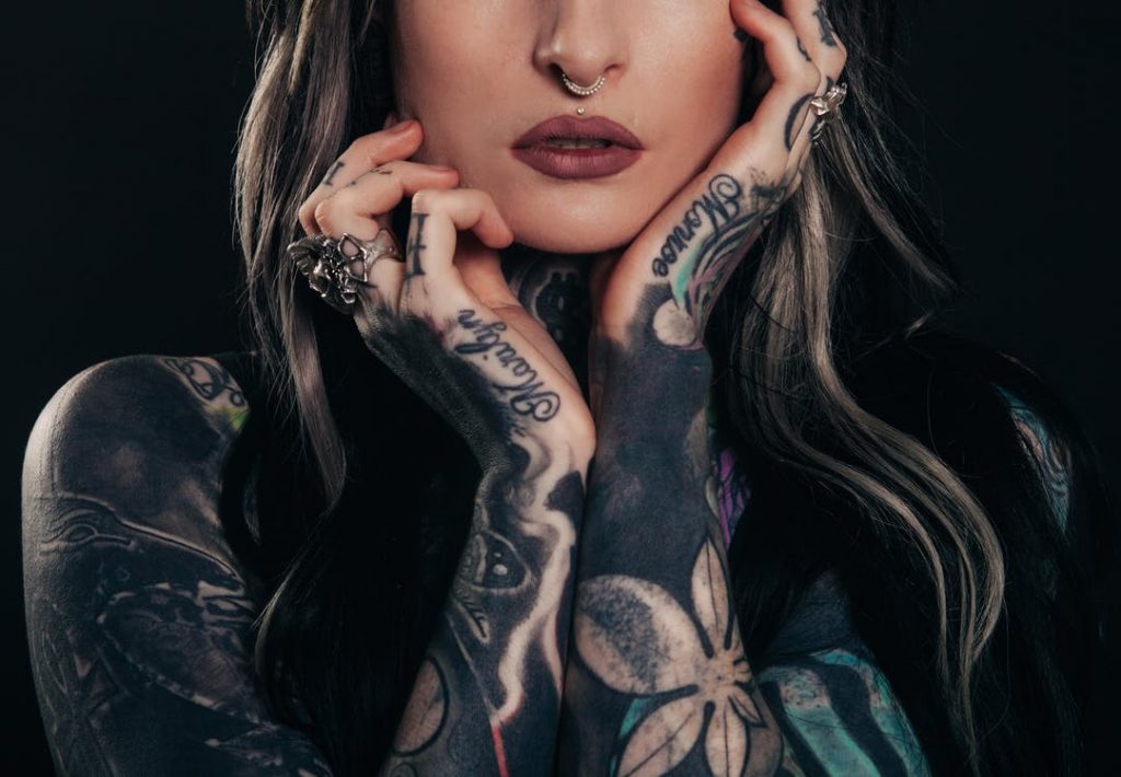Image of woman with a tattoo
